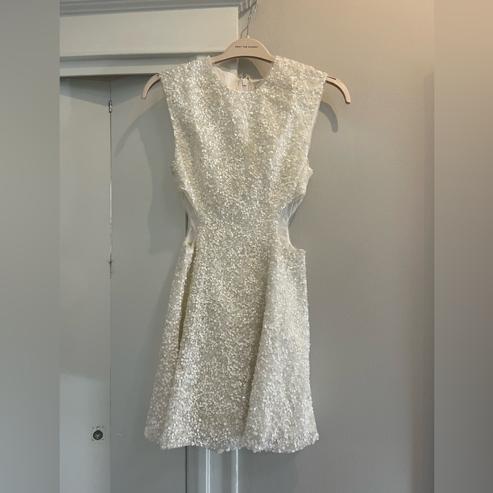 Aje Mirage Beaded Mini Dress - White - Size 8AU